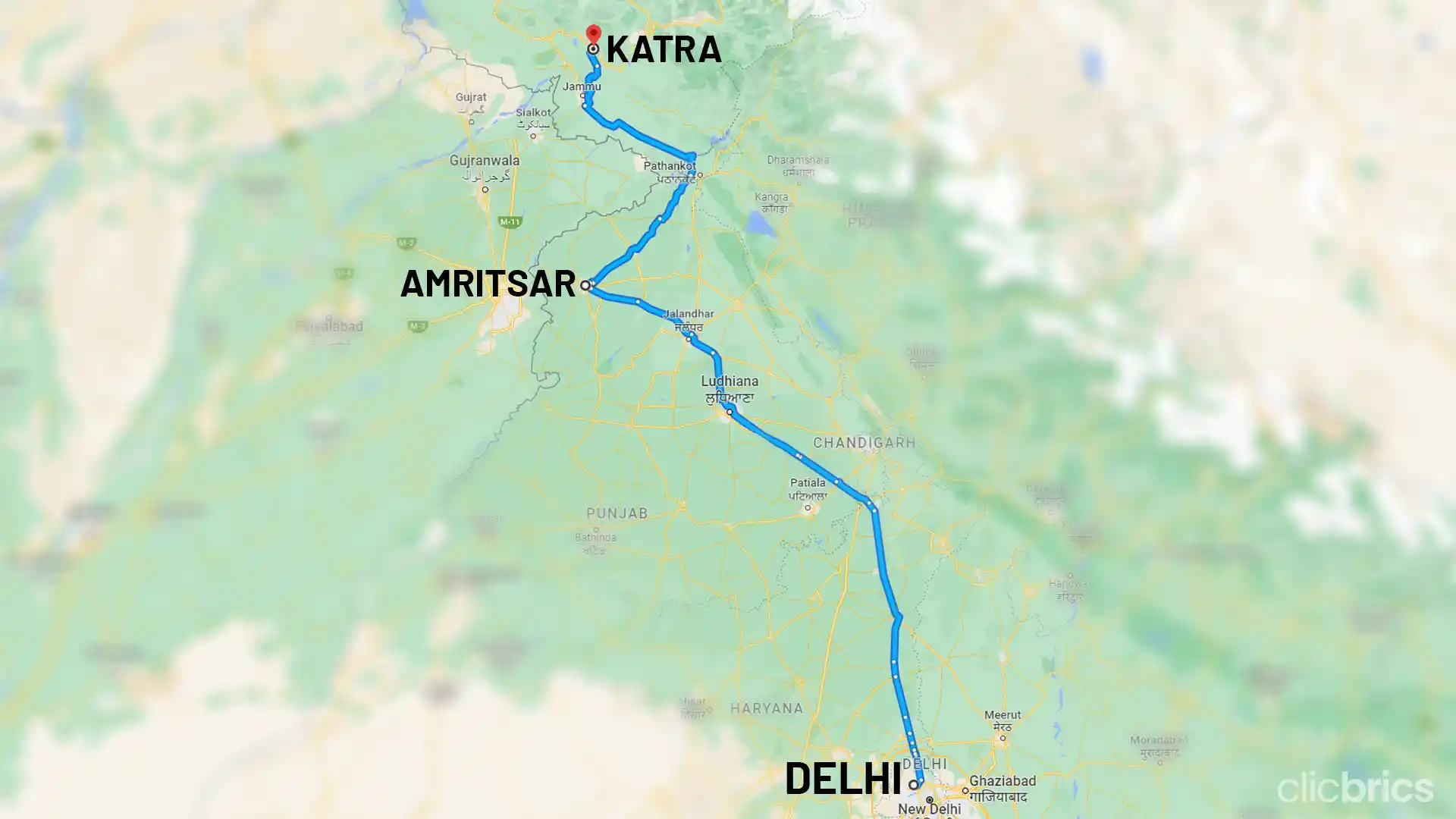 delhi amritsar katra expressway
